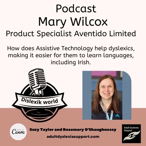RosemaryOSha's tweet photo. Podcast #Dislexikworld How does Assistive Technology help dyslexics, making it easier for them to learn languages, including Irish with Mary Wilcox
@aventido
https://t.co/zDLWQ6YDSN… #Podcast #AssistiveTech #Gaeilge #IrishLanguage #LearnIrish #Dyslexia #DyslexiaAwareness https://t.co/RT90R80tsz