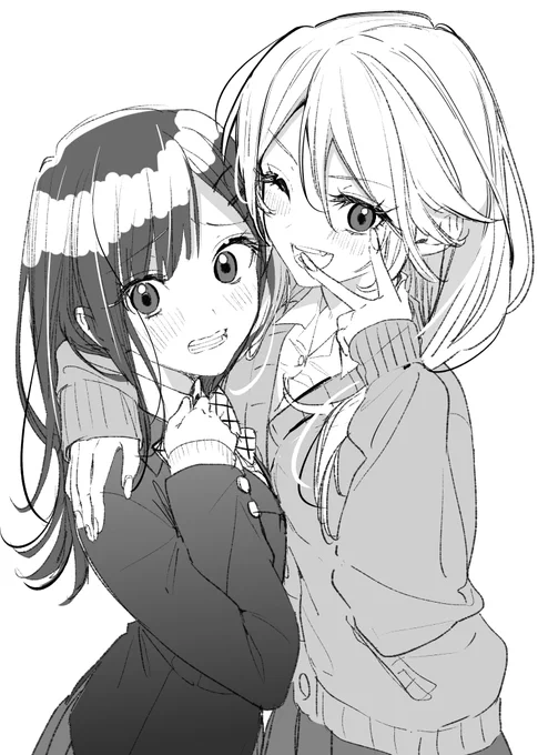 ギャル百合アンソロジー『あーしとわたし。2』に1話描いております!
距離感バグってるギャルが、清楚女子にぐいぐい行ってみたら…。

これはキャラデザ🫶
#百合 