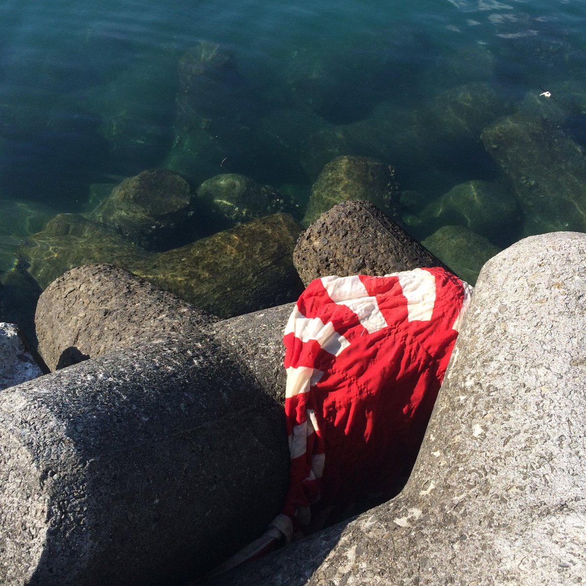 どなたか旭日旗を海に落とされた方いますか？
まあまあしっかりした、大きさもそれなりのモノです