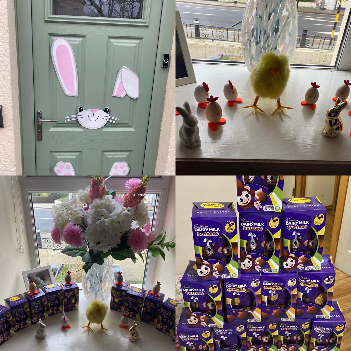 Happy Easter from Anew! Cherry Blossom Cottage is decorated and all ready to celebrate. Thank you to @SuperValuIRL at @PavilionsSC for the donation of all the lovely Easter eggs for the Mammy’s and staff at the cottage. Hope you all have a lovely Easter 🐣