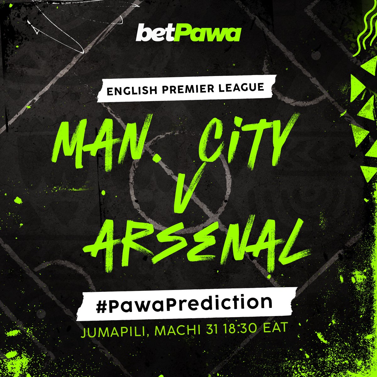 betPawaTZ's tweet photo. 🚨Ni wakati wa #PawaPrediction!Tabiri na ushinde Tsh 25,000

 🤔Je, matokeo ya mwisho ya mechi ya Manchester City vs Arsenal yatakuwaje?

👇🏽Tumia #PawaPrediction na weka comment yako hapa chini.

📲 Follow ukurasa wetu na uwe mteja wa betPawa. Comment zitafungwa mechi ikianza. https://t.co/5zLFKzlcRU