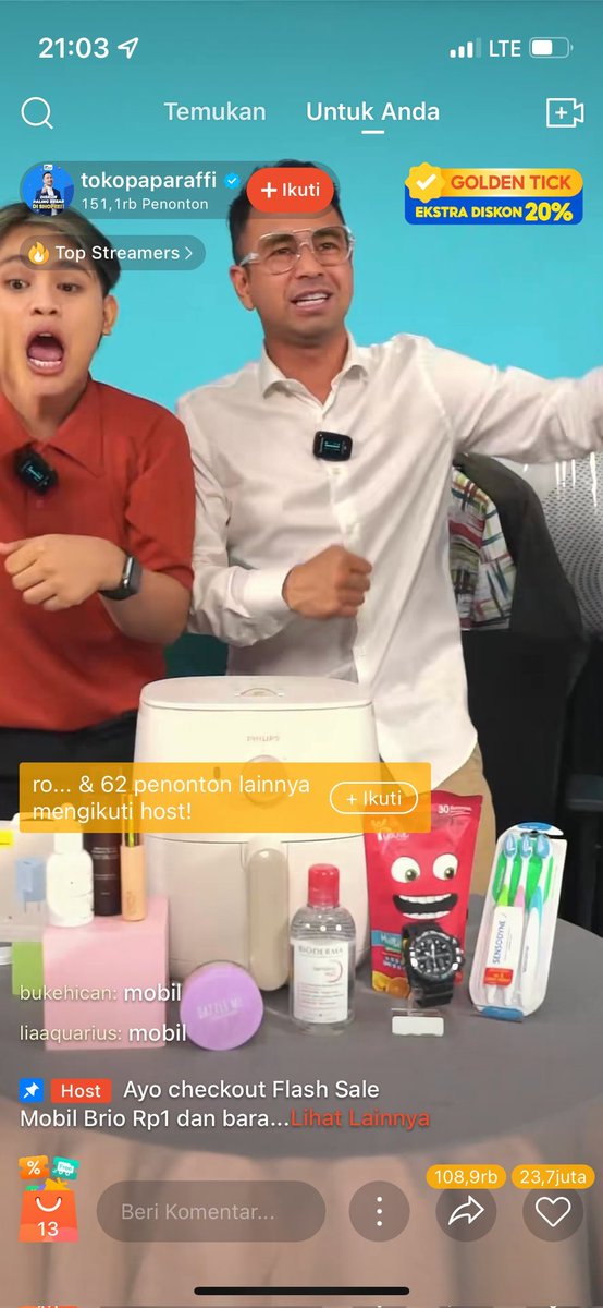 emang udah paling bener deh weekend malalm stay dirumah aja sambil nonton shopee live 😎 siapa tau yakan hoki bisa dapetin samsung s23 ultra atau realme c35 cuma dengan harga 1 rupiah 👍 siap siap yaa 
shope.ee/6AGxobgm7H #ShopeeLiveSamsungS23Rp1