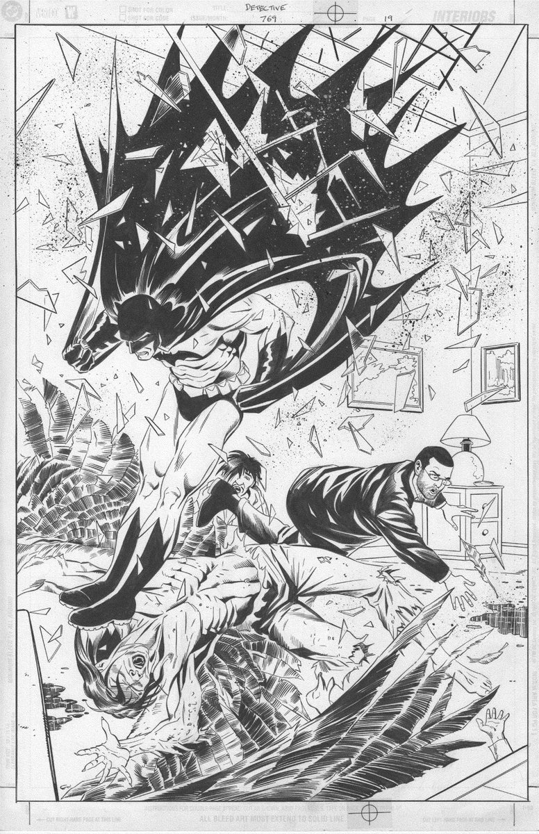 Missed Batman Day yesterday! Heres one of the pages I kept  from my short-lived Detective run over Steve Lieber. #BatmanDay #Batman #DCcomics
