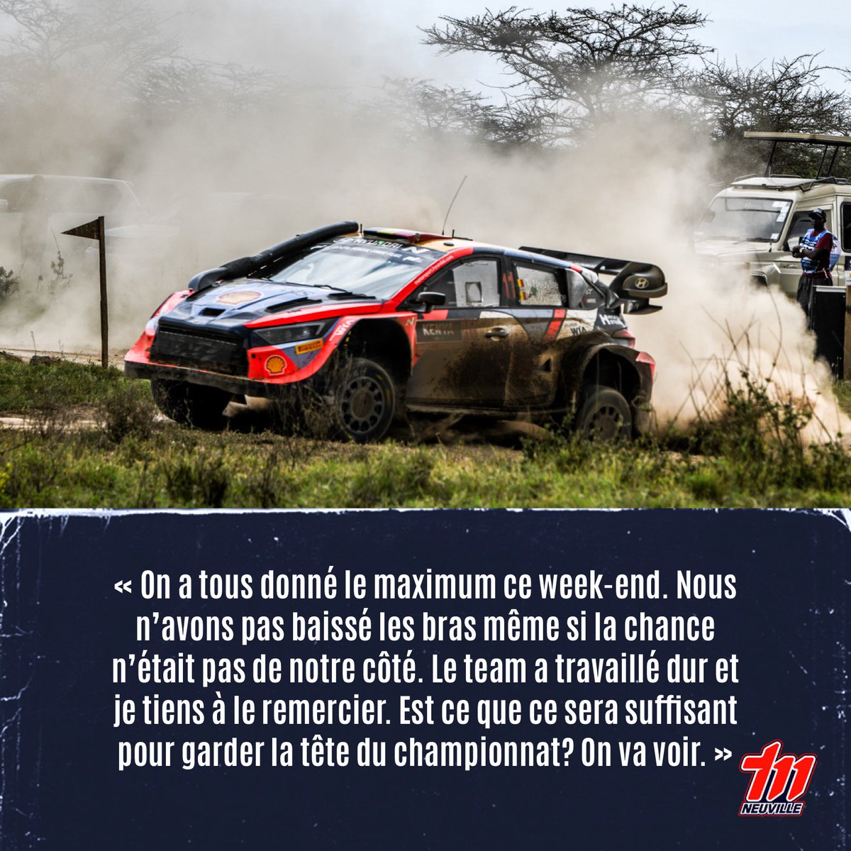 SS19 - Power Stage @SafariRallyWRC 🇰🇪

⏱️ 5:27.1 - Fastest in the Power Stage. Collecting 5 extra points and keeping the lead in the championship. 👊🏼

💬 « I tried, to be honest if you ask me where I get this motivation from? I don't know, but it's in there. Once more, the luck…