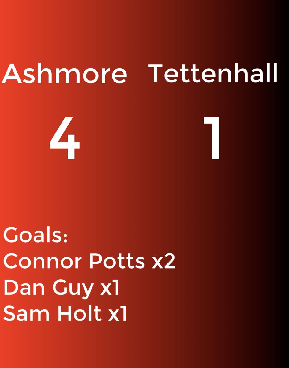 🚨Ashmore 4 - 1 Tettenhall 

CUP FEVER! We progress to the next round with a convincing win on a tough pitch. Lads turning it on with hopes of another good cup run! 🏆 

MOTM - <a href="/DanGuy_/">Dan Guy</a> getting himself on the score sheet and running the show like usual 😮‍💨🔥 

#uptheash ❤️🖤