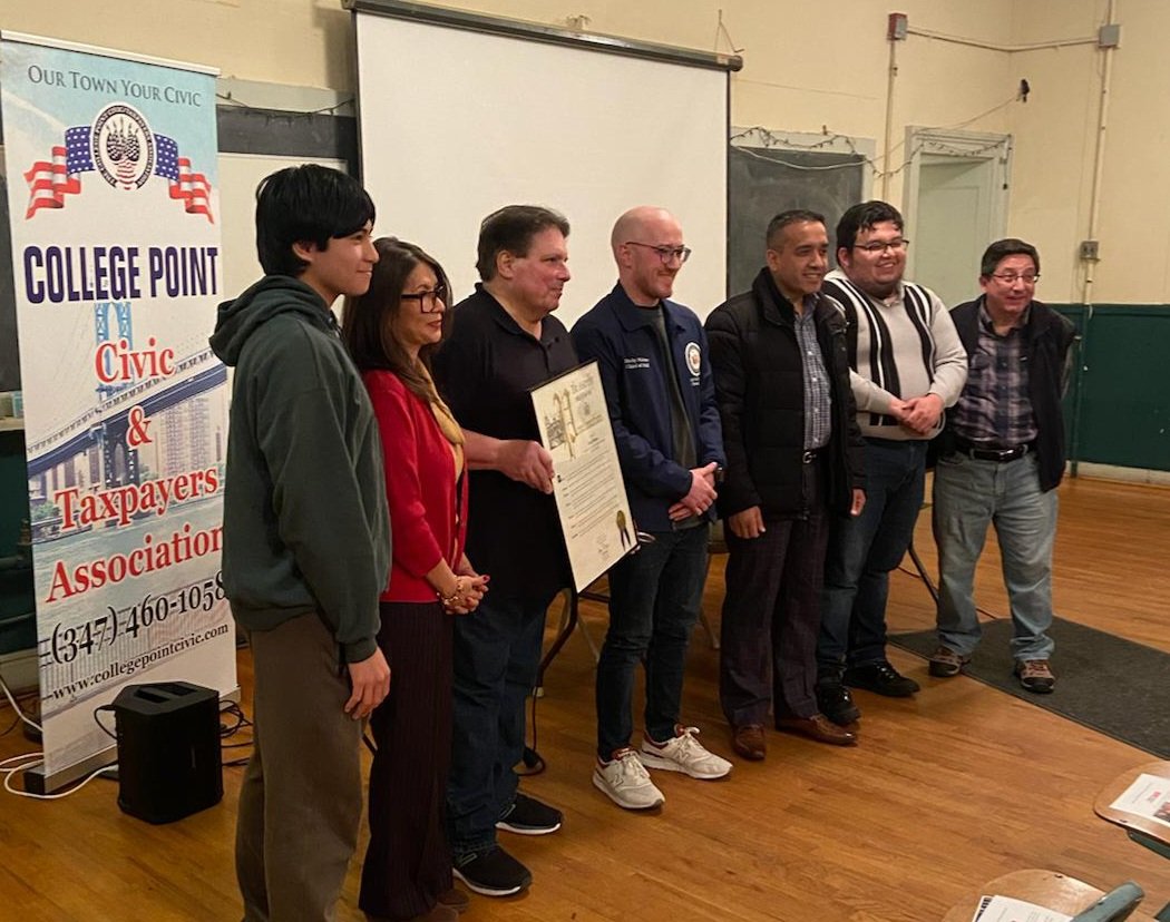 While I was in Albany, my hard-working COS Rick Malone made it out to the College Point Civic & Taxpayers Association to deliver a much-deserved Proclamation to Brock Weiner & to discuss our efforts in Albany.