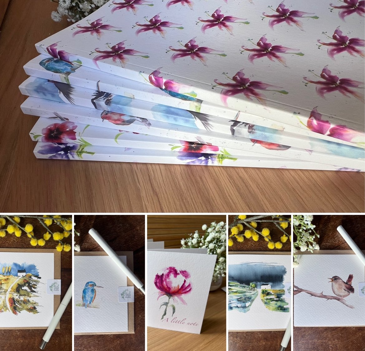 HannerArtist's tweet photo. Morning all sorry for radio silence - I just moved house! 

To celebrate I have 10% off until Tuesday 🏡 

https://t.co/5GF8bxkrDG

Who doesn’t need a new notebook at this (or any) time of year?!

#UKGiftHour #ShopIndie #SupportSmallBusiness #UKGiftAm https://t.co/fpwk0HnErM