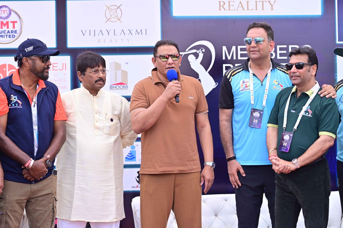 Glad with presence of former captain of Indian Cricket Team, one of my close, dashing @azharflicks at our MSCA Members Premier League Season 5 finale happening at @MumbaiCricAssoc Kandivali, Sachin Tendulkar Gymkhana. Thanking him for taking out time to encourage our teams.