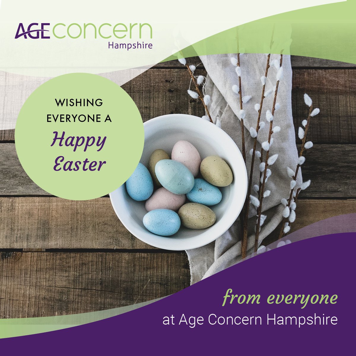 Wishing everyone a Happy Easter from all of us at Age Concern Hampshire.