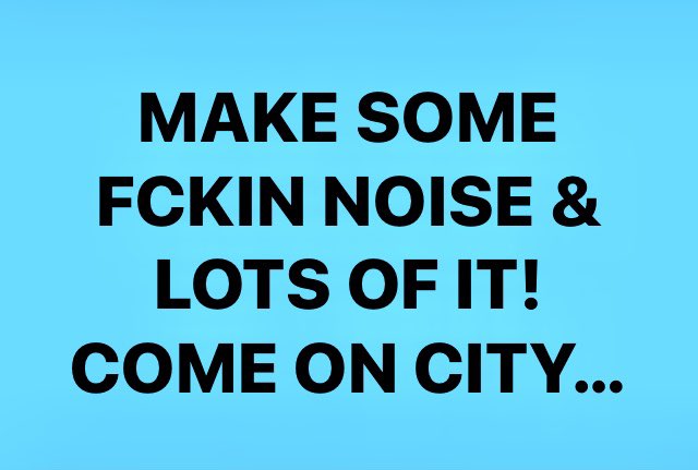 It goes without saying that the hardcore City fans don’t need the memo, but if you purport to be a City fan and - God forbid - you’re a half-and-half scarf-wearer, you’ll need to heed this battle cry loud and clear at the Etihad today…