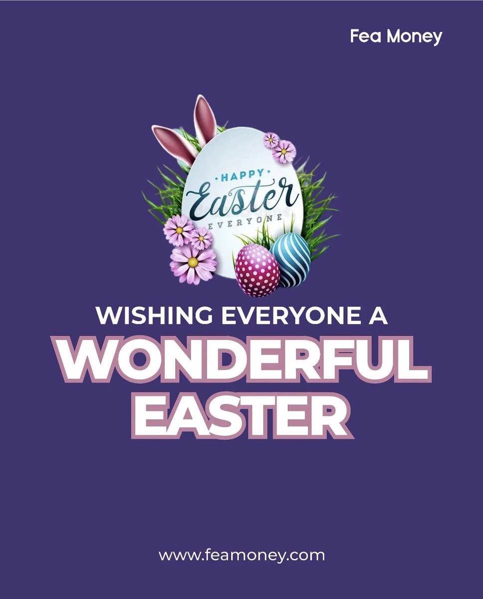 Wishing Everyone a Wonderful Easter.

#feamoney #feamoneyapp #easteregg #easter #happyeaster