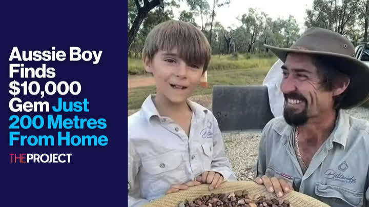 The Project on X: "A young Queenslander is now thousands of dollars richer  after he found a gemstone just metres from his house. 7-year-old Riley  Betteridge tells us how he did it.