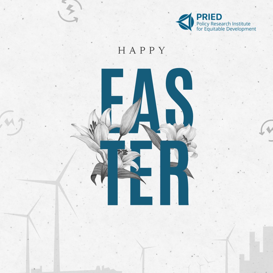 PRIED wishes everyone celebrating Easter a joyous and blessed day! 🐣 Let's celebrate the renewal of life and hope, just like the renewable energy sources powering our future. Here's to a brighter, greener tomorrow! #HappyEaster #CleanEnergy 🌱