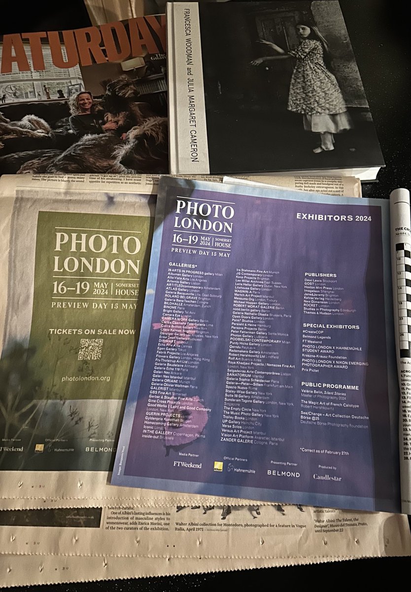 Just back from a great week with our New York collectors and supporters to find this nice Easter weekend treat ⁦@ftweekend⁩. Only six weeks to go to showtime… Discover more: photolondon.org/tickets/