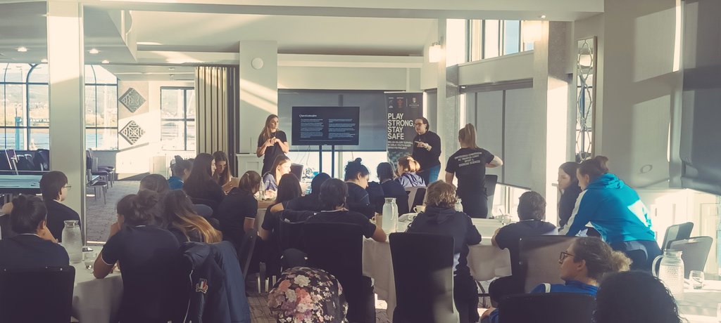 Rugby Knowledge Exchange (@rugbykx) on Twitter photo DAY 1 of our Women's U18 Six Nations project. The project examines issues related to female rugby player welfare. Great work from <a href="/LoisSeren/">Dr Seren Evans</a> <a href="/steffistudt/">Steffi Studt</a> and <a href="/EloiseKirby_PGR/">Eloise Kirby</a>. Thank you to the Italy squad and <a href="/QuayHotelandSpa/">Quay Hotel & Spa</a> #U18W6N DAY 1 of our Women's U18 Six Nations project. The project examines issues related to female rugby player welfare. Great work from <a href="/LoisSeren/">Dr Seren Evans</a> <a href="/steffistudt/">Steffi Studt</a> and <a href="/EloiseKirby_PGR/">Eloise Kirby</a>. Thank you to the Italy squad and <a href="/QuayHotelandSpa/">Quay Hotel & Spa</a> #U18W6N
