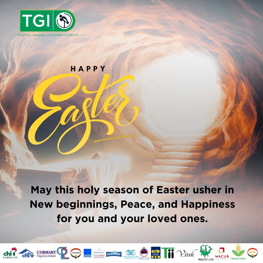 Wishing you a Happy Easter Celebration from all of us at Tropical General Investments Group. #EasterSunday #theTGIway