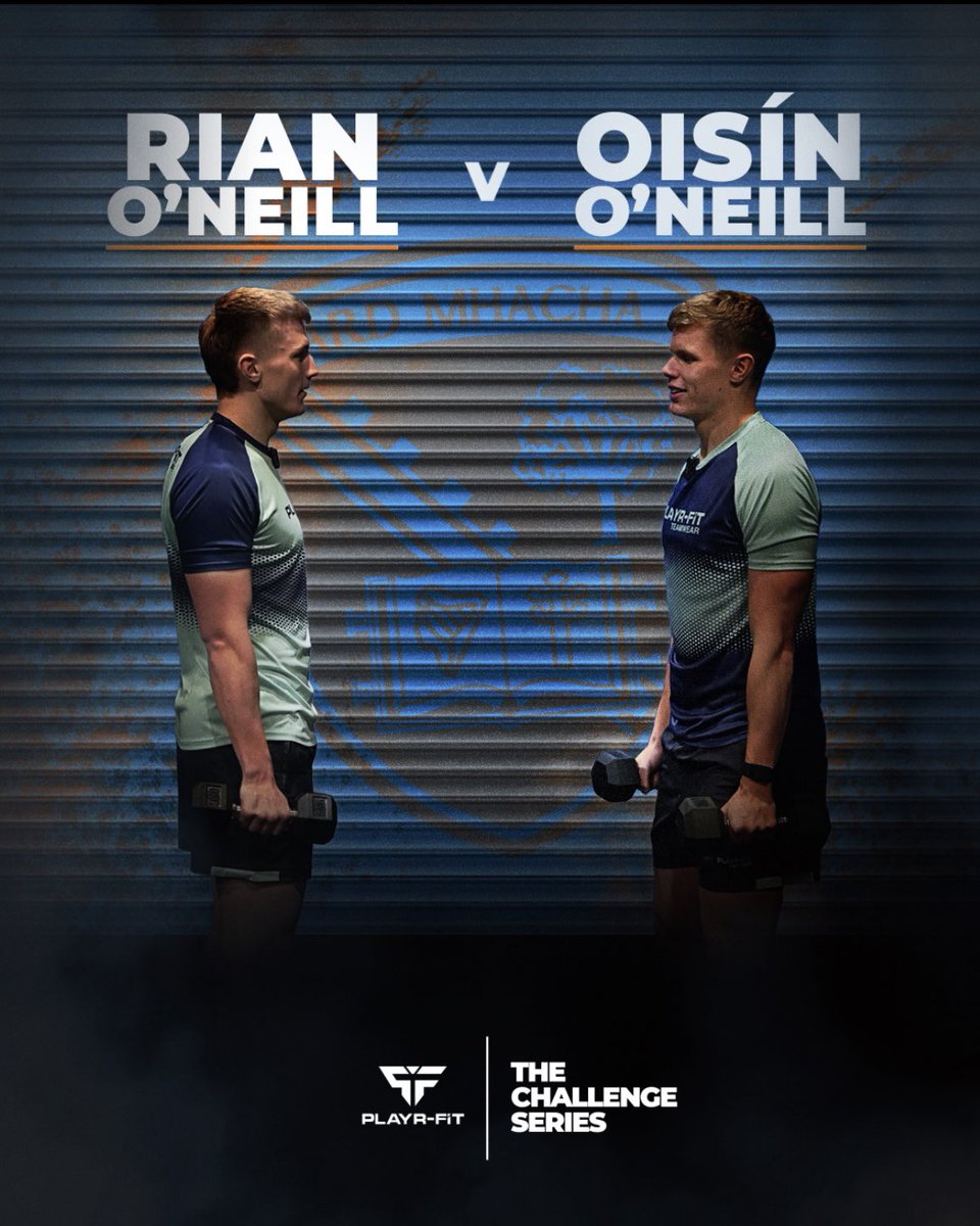 PlayrFit's tweet photo. PLAYR-FIT CHALLENGE SERIES
Next up in #TheChallengeSeries is @Crossrangers & @Armagh_GAA footballers Rian O'Neill v Oisin O'Neill πͺ
First video drops on our Instagram Monday 01 April, make sure you are following usβ¦ you donβt want to miss this π https://t.co/gyEfuqDKwz