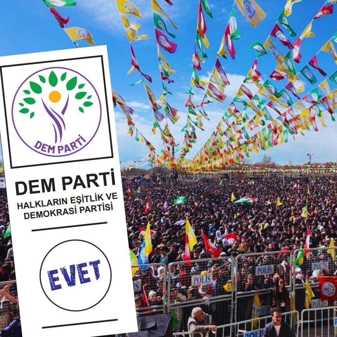 Today Turkey will be going to local elections🗳️ Despite the brutal oppression by Erdogan the Green Left @DEMGenelMerkezi is presenting a democratic, just and peaceful alternative❤️💚 All solidarity and support for the democratic forces!✌🏻 #RebeDemHat #OylarDemPartiye #eudk