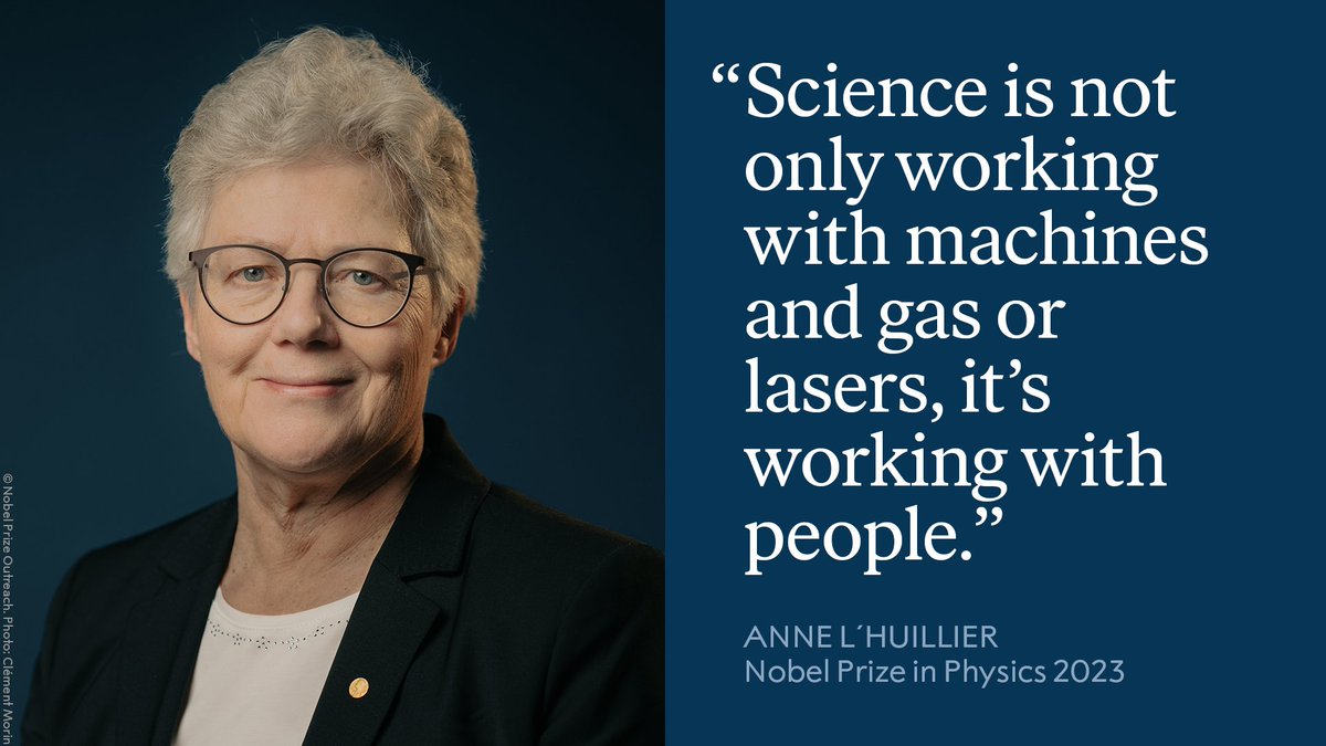 “Science is not only working with machines and gas or lasers, it’s working with people,” says physics laureate Anne L’Huillier. She shares the qualities she believes make a good scientist: bit.ly/3PA3yZB