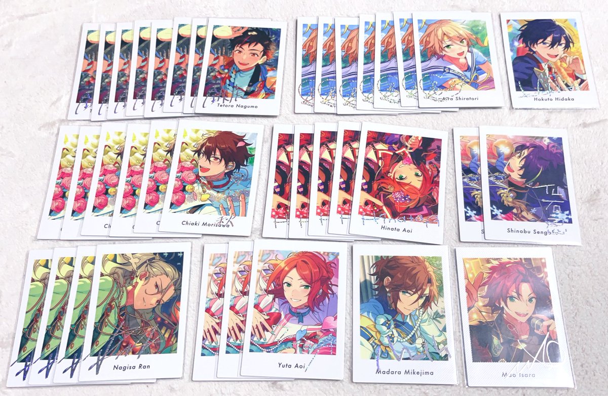 【交換】あんスタ ぱしゃっつ 笑門来福

譲:☆創、☆友也、☆光、★HiMERU、★茨、★ジュン、鉄虎、藍良、北斗、千秋、ひなた、忍、凪砂、ゆうた、斑、真緒

求:颯馬>マヨイ>日和、奏汰

★は☆同数でのお取引のみ。
2点〜の交換希望。
颯馬マヨイ含むお取引のみで探してます。
よろしくお願いします。