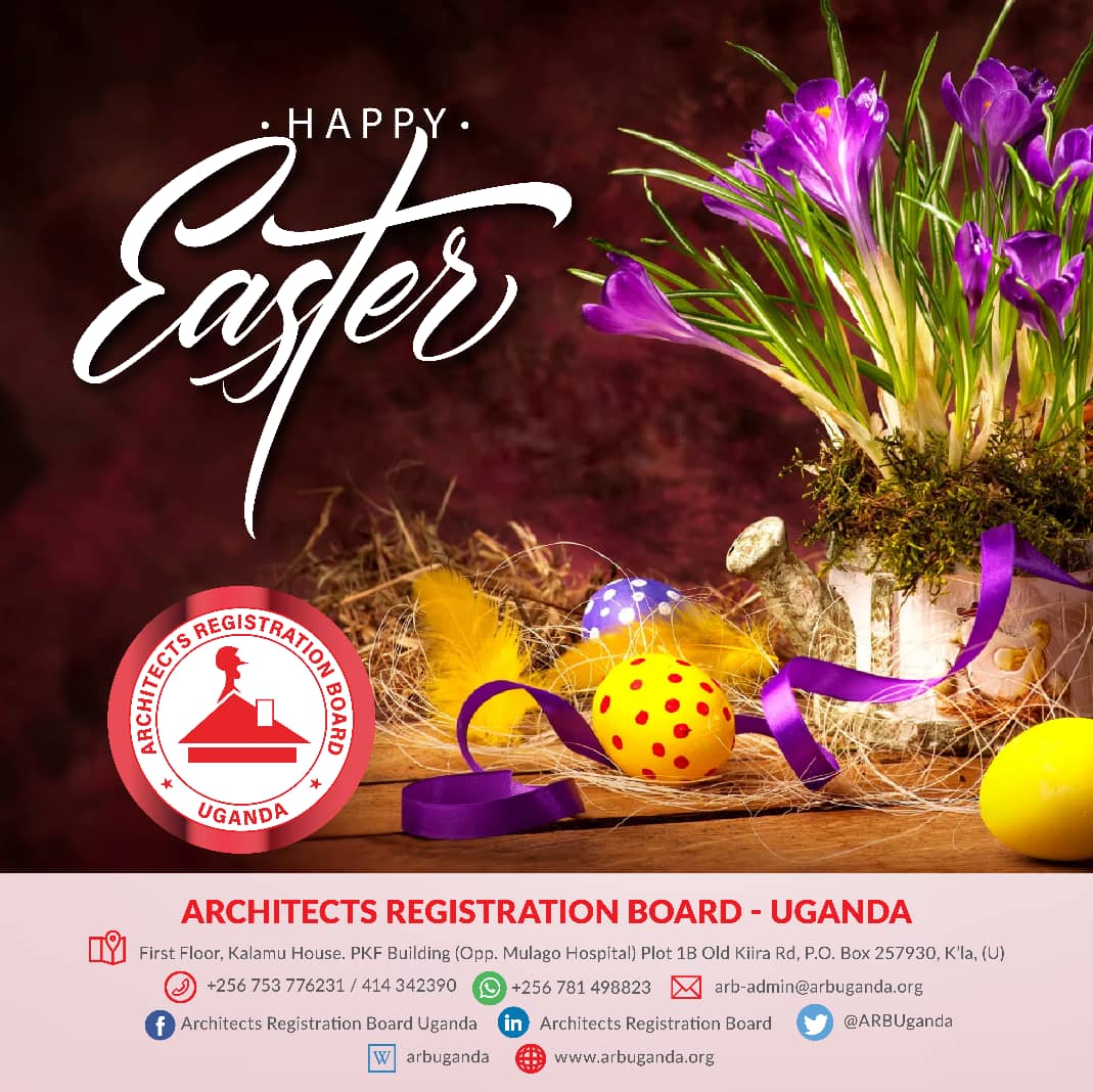 May the miracle of Easter fill your heart with hope and peace. Happy Easter to you All our partners @ministry_lands @NBRBug @MoWT_Uganda @mofpedU @mofpedU @StanChartUGA @ERBUganda @SRB_Uganda @UgArchSociety @UACE_Uganda @NPPBUG @StateHouseUg @Habitat_org