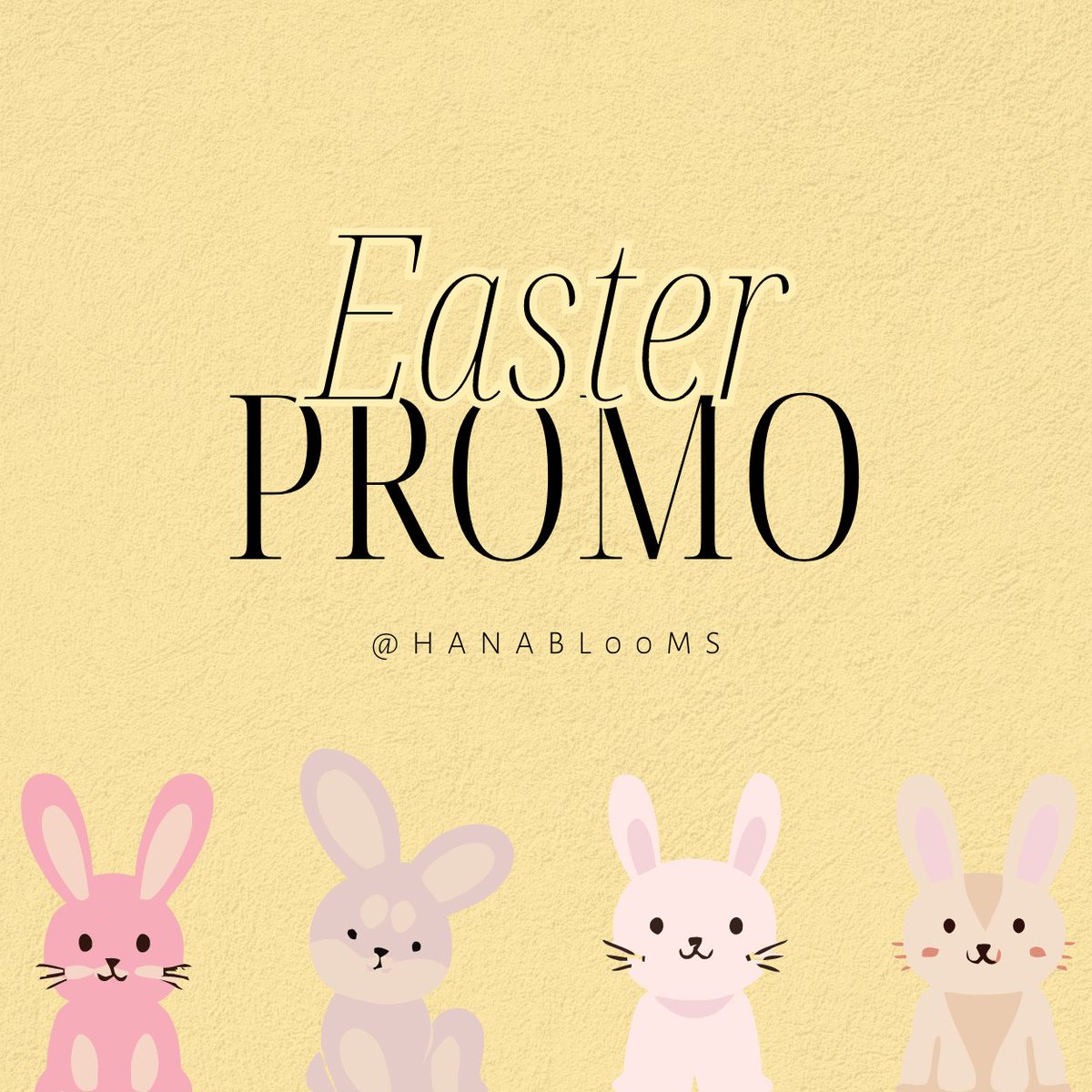 ㅤㅤ

HAPPY EASTER SUNDAY, BLOOMIES! 🐰

We offer you our Easter Promo available here in Hanagasumi! You can only participate until 23:59. 

See next tweet for the mechanics!

ㅤㅤ