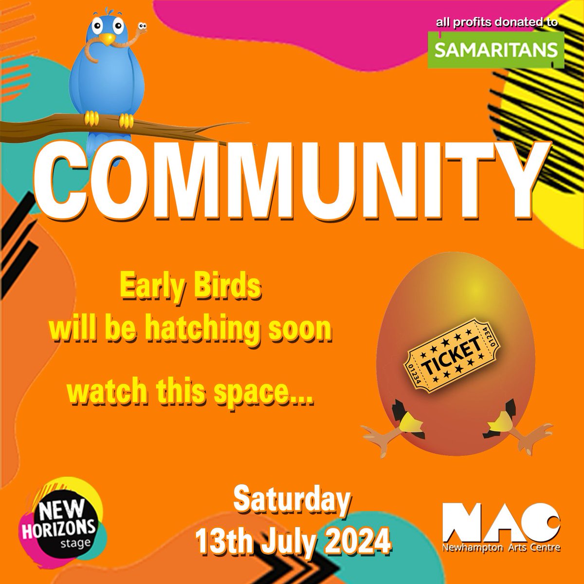 As you tuck into your Easter eggs, we can announce that Early Bird tickets will be hatching soon. This year's event @Newhampton will take place on Saturday 13th July and the line-up will be announced on the @WeAreBCR show on 3rd May. So, save the date and let's crack on... 🐣