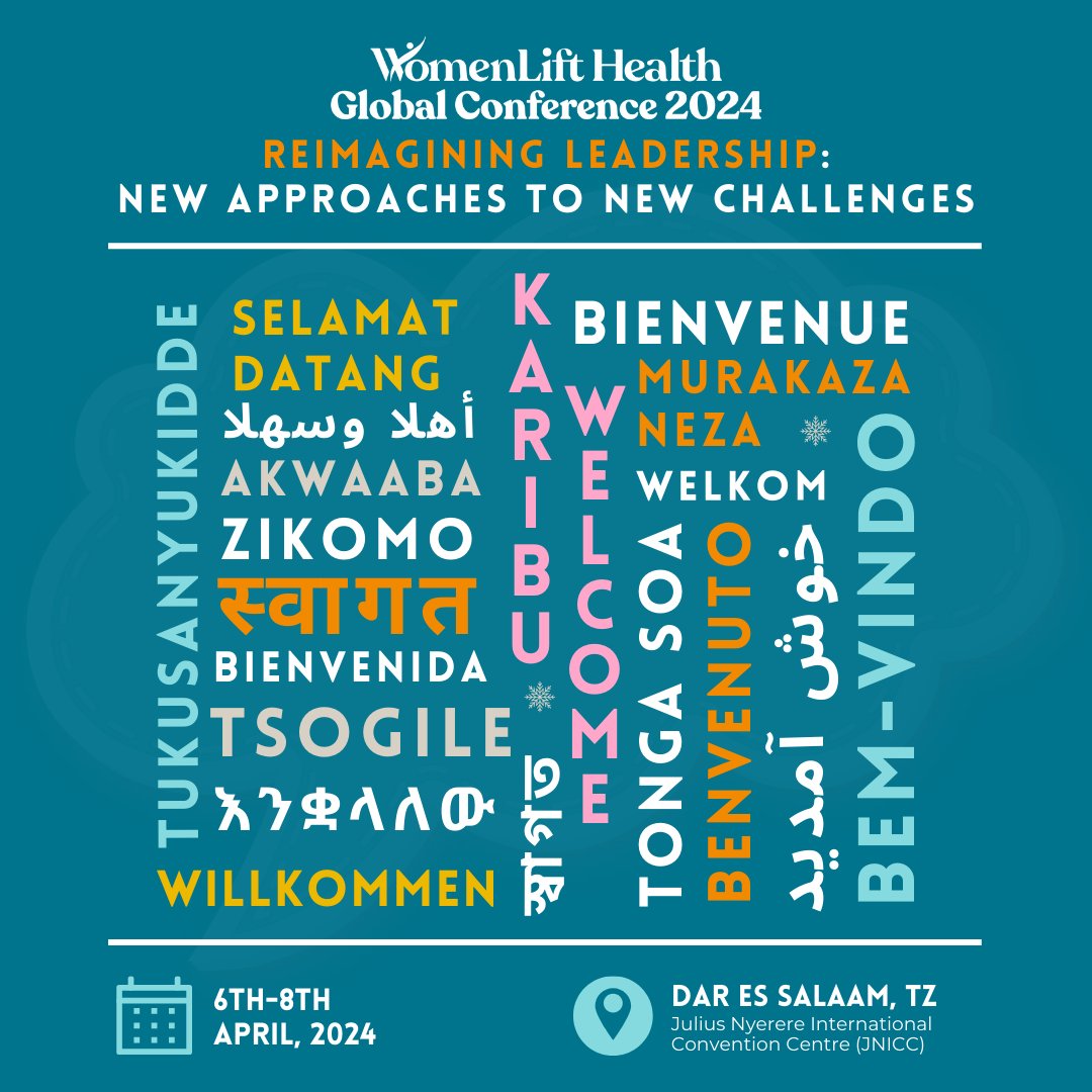 With over 800 delegates from 41 different countries registered for #WLHGC2024, we're eagerly counting down the days to welcome you to the beautiful city of Dar es Salaam! 🇹🇿 We invite you to share how you say 'WELCOME' in your native language as we celebrate the diversity of