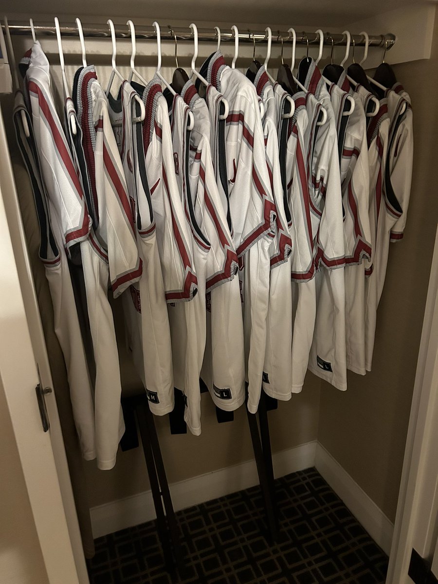 Uni’s are clean and ready to pack for Phoenix! #RollTide