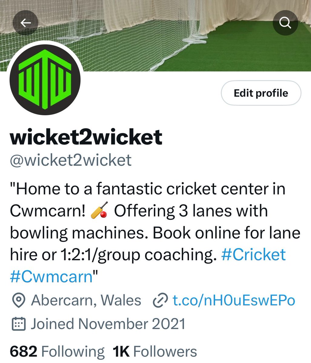 🫶Our tribe is growing everyday. 👏We’ve reached 1000 followers on X.. 🏏Have a great season everyone and if you want to book a lane go the website: wicket2wicket.co.uk