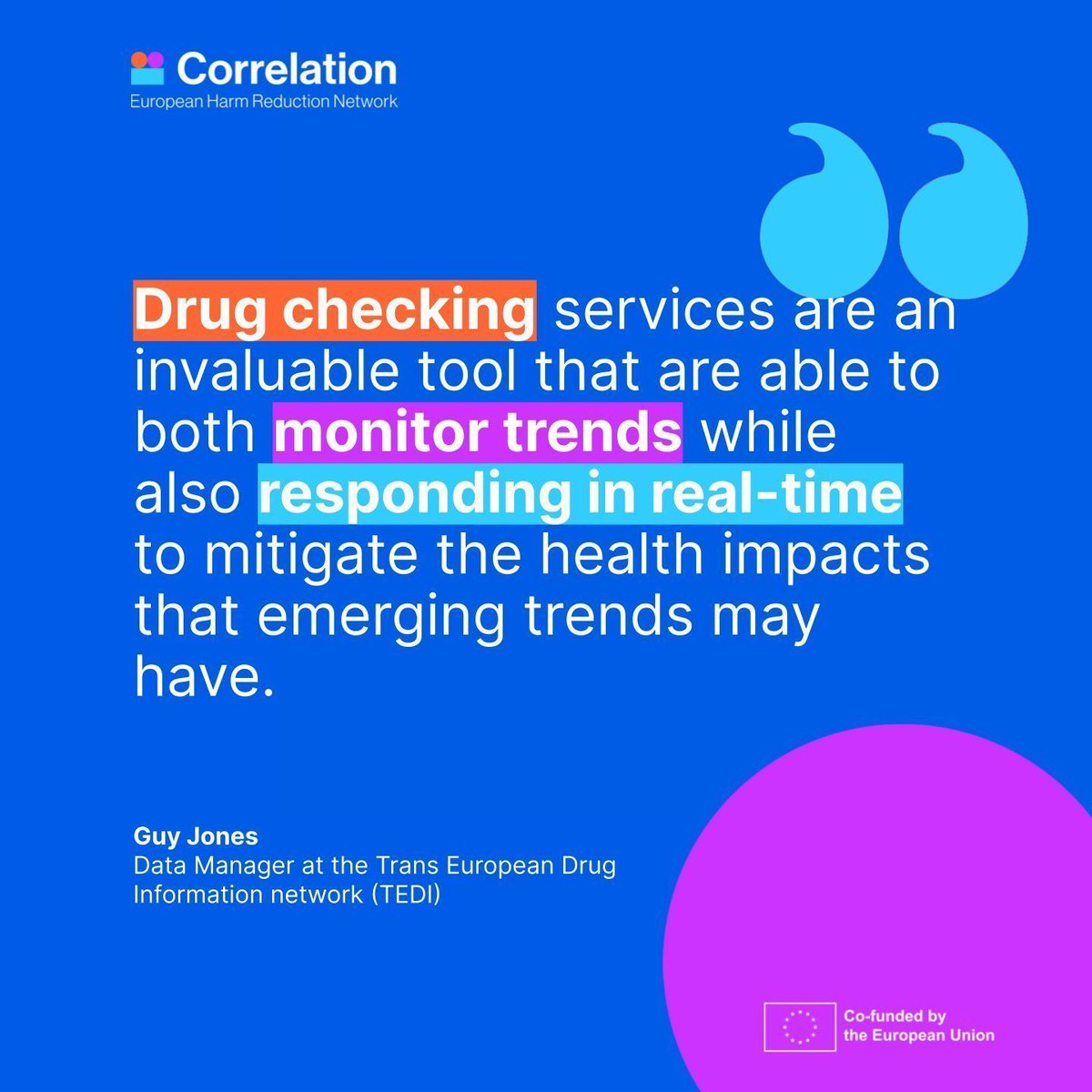 A highlight for #DrugCheckingDay! Access the 2 #MonitoringHREurope reports via #TEDI on new drug trends in Europe, drawing from data collected from #DrugChecking services, and read the interview with Guy Jones, TEDI’s Data Manager: 🔗buff.ly/3wWbZru