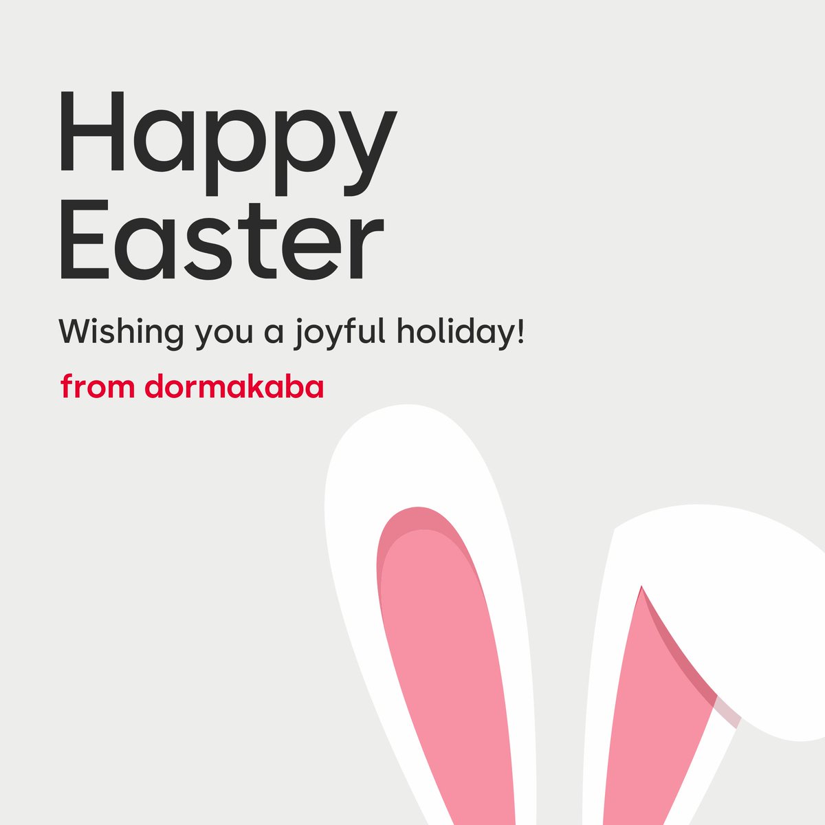 Happy Easter from dormakaba 

Wishing you a wonderful season filled with love and happiness!