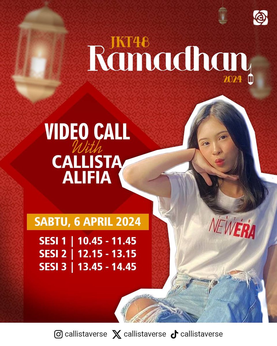 Isni disia! 

Masa gak kangen sich sama si etmin magang ini? Kangen lah pasti! 🤪🤪

Pre-order OFC akan dibuka pada tanggal 01 April 2024 jam 21:00. 

Pre-order GENERAL akan dibuka pada tanggal 02 April 2024 jam 21:00. 

Ayo lah ketemuan di WR! 😘😘

@AW_CallieJKT48