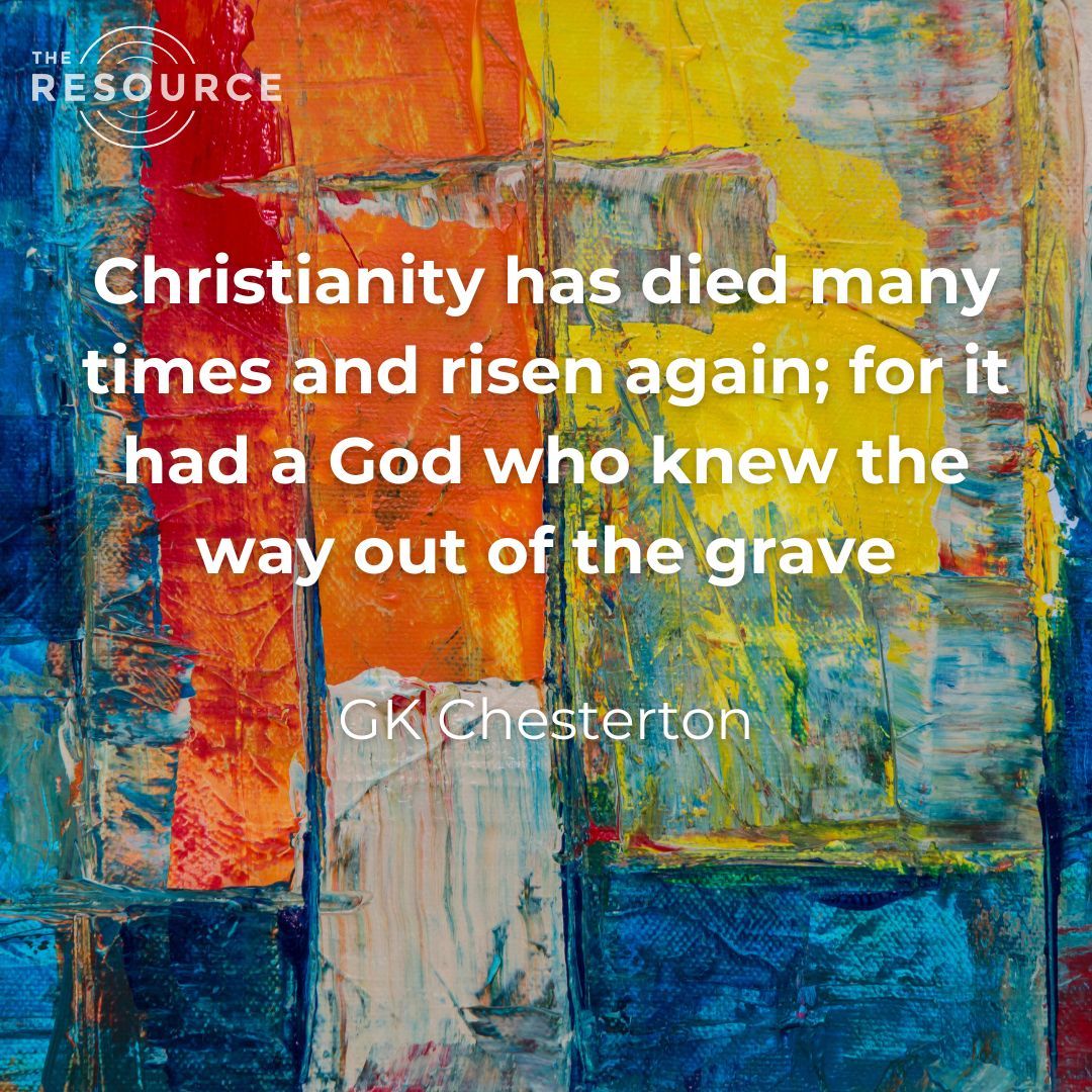 'Christianity has died many times and risen again; for it had a God who knew the way out of the grave.' #GKChesterton Happy Easter!