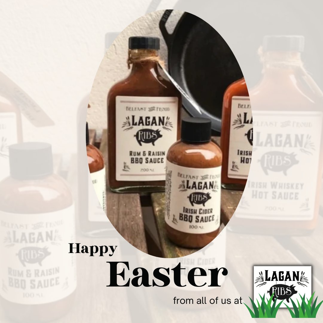 🐰🌸 Happy Easter from all of us at Lagan Ribs NI! 🌸🐰

🔥Wishing you a day filled with joy, laughter, and of course, delicious food! 🔥

🛒 St Georges Market is closed today - shop online at lagan-ribs.myshopify.com 🛒