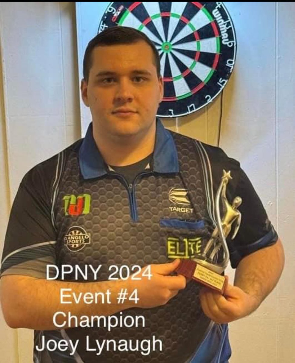 lorraine180's tweet photo. Congratulations @JoeyLynaugh winning Dart players New York event 4 👏🏻👏🏻 #targetdarts #Elite1 #StepBeyond @TargetElite1 https://t.co/IOpl9l5U1z