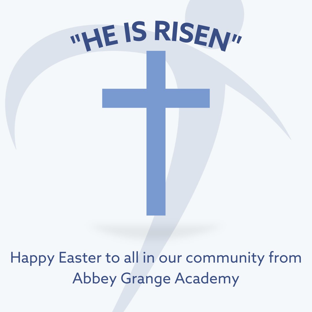 Wishing you a very Happy Easter from all at Abbey Grange CofE Academy. We hope you are enjoying the Easter break and we look forward to seeing you next term!