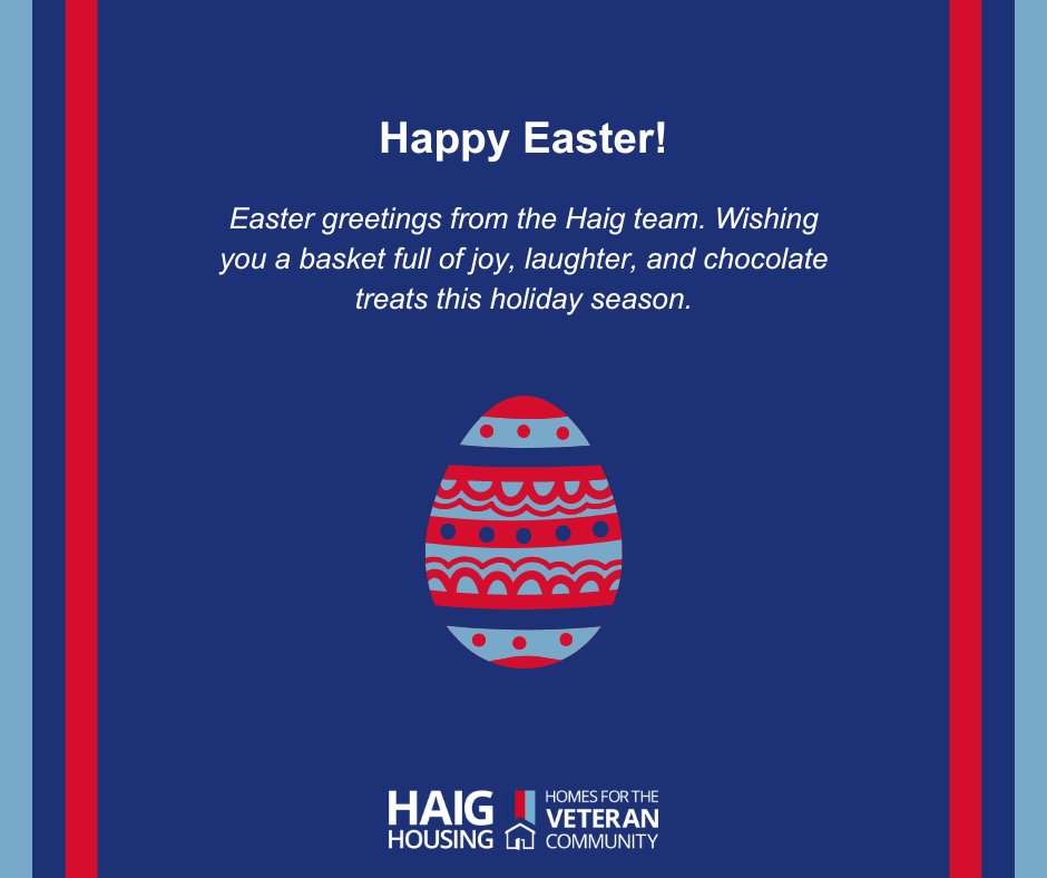 Happy Easter from Haig to you! #veterans #easter #happyeaster