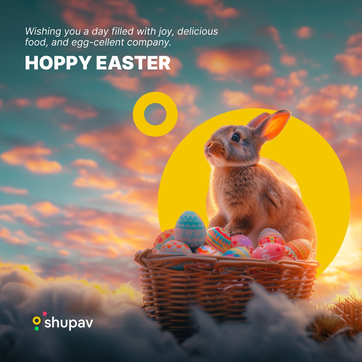 ShupavGroup's tweet photo. Hippity-hoppity, Easter is here!

Wishing you a day bursting with joy, overflowing with delicious food, and blessed with the egg-cellent company of your loved ones.

Hoppy #Easter✨ https://t.co/lm8qdY2T53