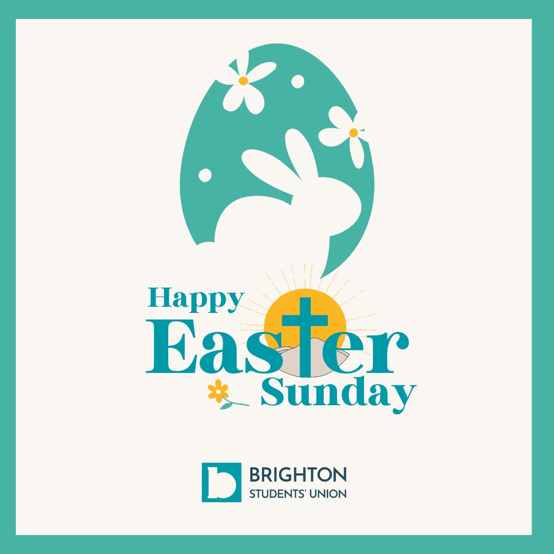 Happy Easter from Brighton Students' Union! We hope you're having a peaceful and restful break 💙 #brightonstudentsunion #brightonuni #brightonlife #easter
