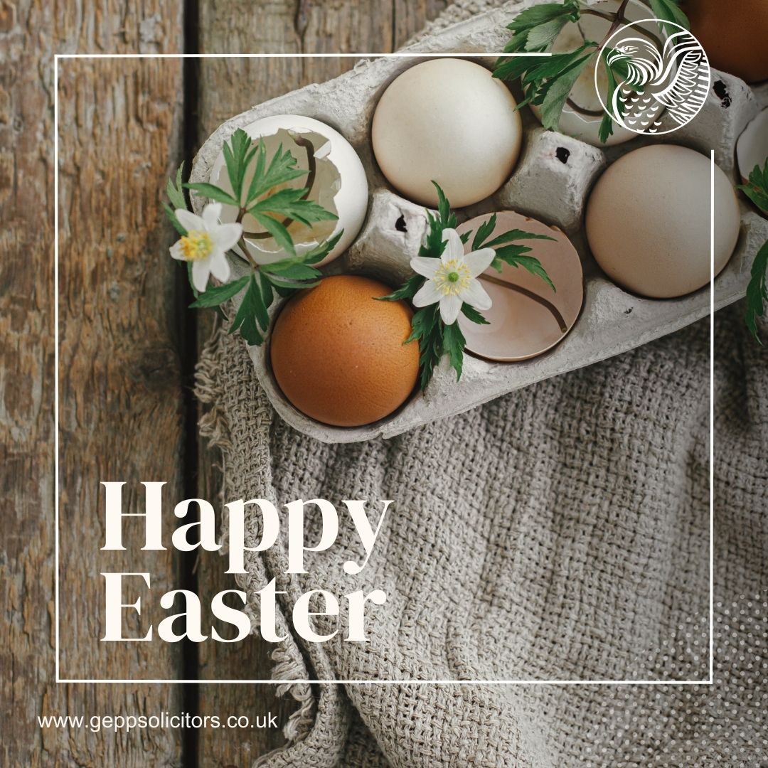Happy Easter from all of us at Gepp Solicitors 🥚 Whether you're hunting for eggs or just enjoying a welcome break with loved ones, we hope you enjoy the Easter weekend. #Easter2023 #EssexSolicitors
