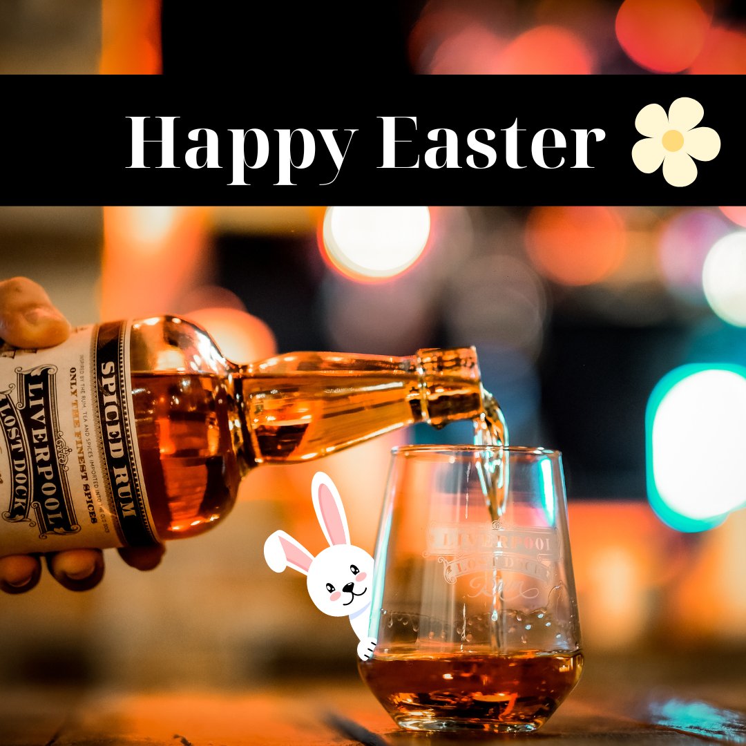 Happy Easter from all of us here at Liverpool Lost Dock Rum. 😜 We hope you have a wonderful day full of Easter treats! ☀️🥃  #cocktail #awardwinningrum #spiced #spicedrum #darkrum #whiterum #limitededition #stout #stoutcaskrum #olddocknewrum #easter #spring