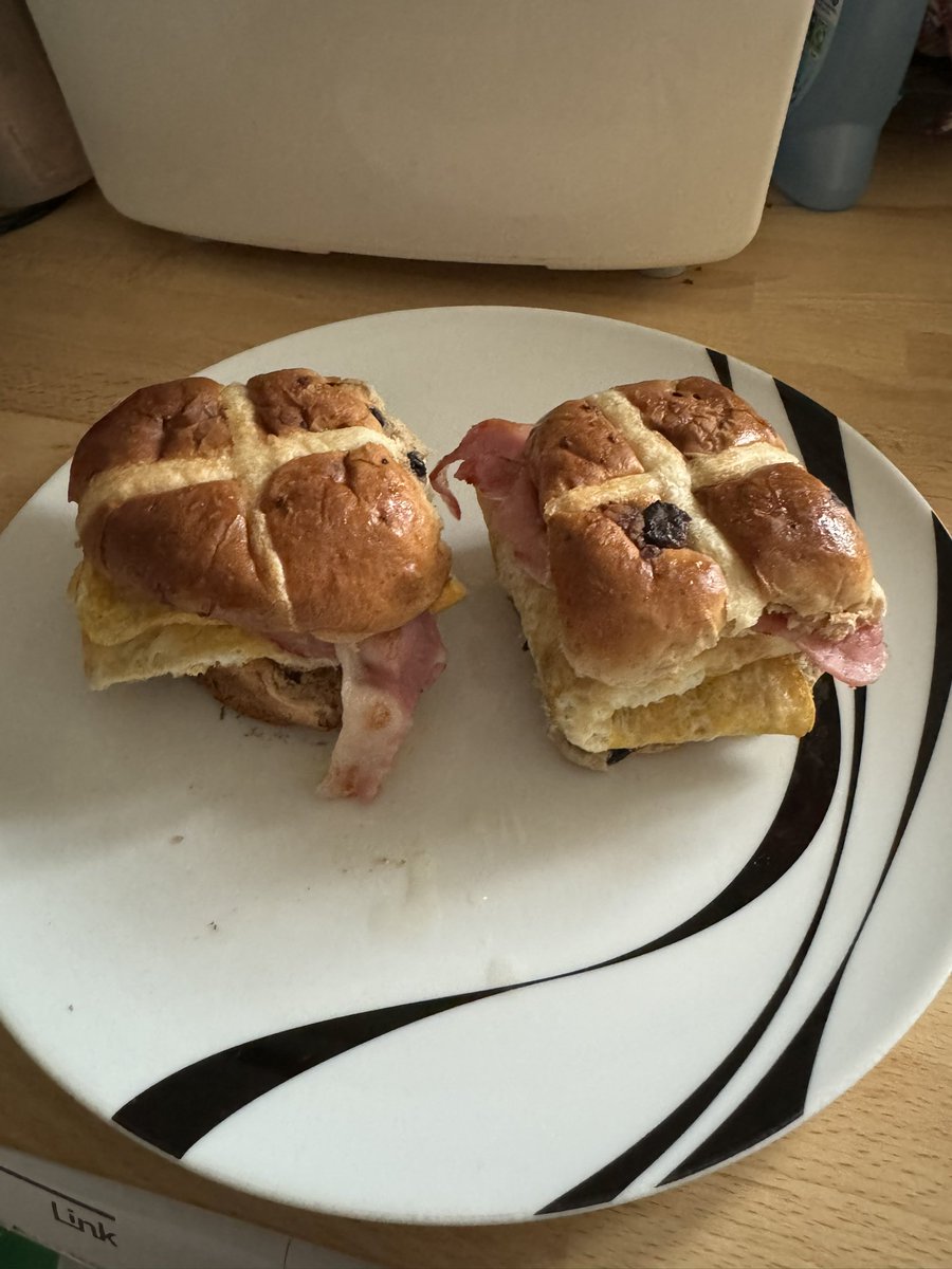 Hot Cross Buns with egg and bacon, yes or no?