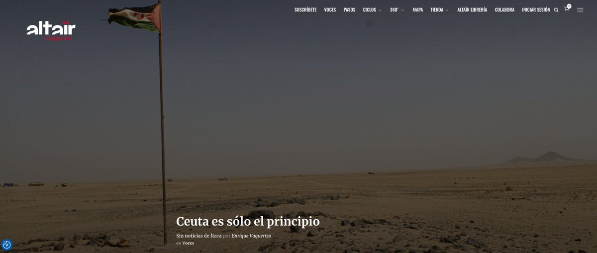 Altaïr Magazine (@altairmagazine) on Twitter photo ¿Ya habéis leído el fragmento del libro 'Sin noticias de Ítaca' de <a href="/e_vaquerizo/">Enrique Vaquerizo</a>✍️?
➡️altairmagazine.com/voces/ceuta-es… ¿Ya habéis leído el fragmento del libro 'Sin noticias de Ítaca' de <a href="/e_vaquerizo/">Enrique Vaquerizo</a>✍️?
➡️altairmagazine.com/voces/ceuta-es…