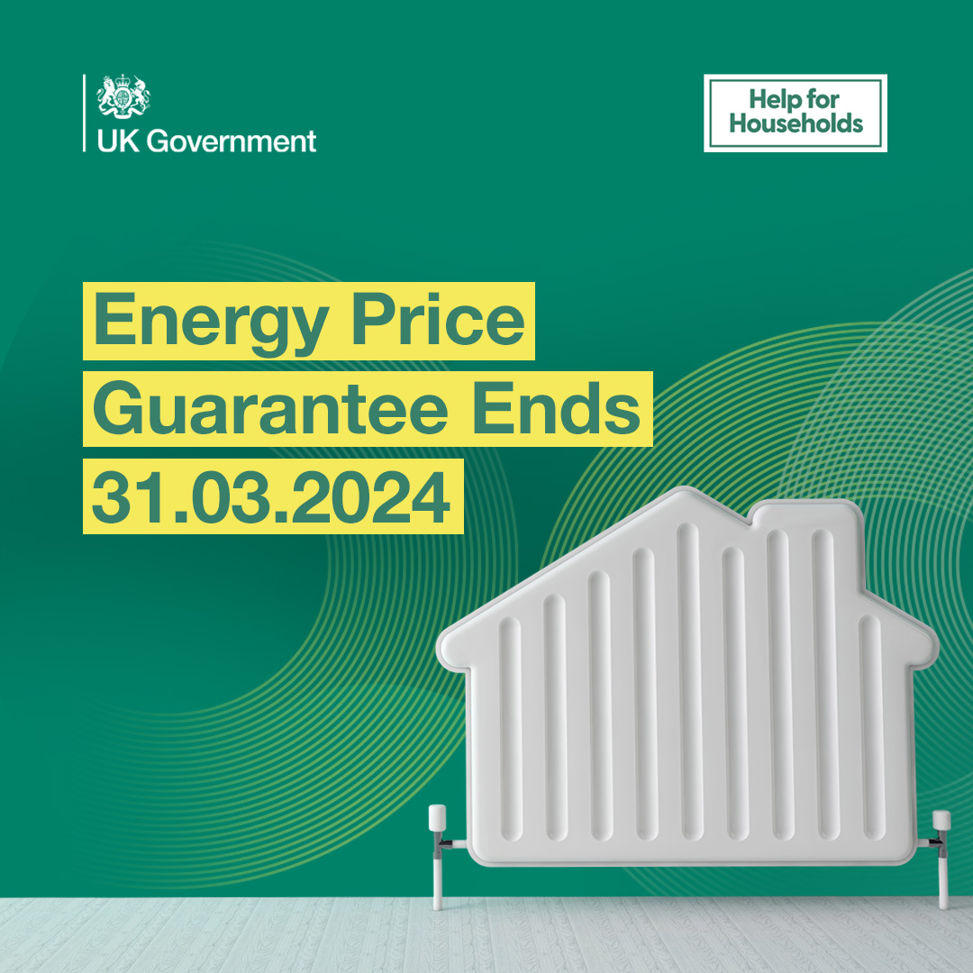 The Energy Price Guarantee ends on 31 March 2024. This doesn't mean bills will go up. With prices dropping, bill-payers haven't had to rely on this safety net since last summer. From tomorrow, energy prices will actually fall to their lowest in two years 📉🏠