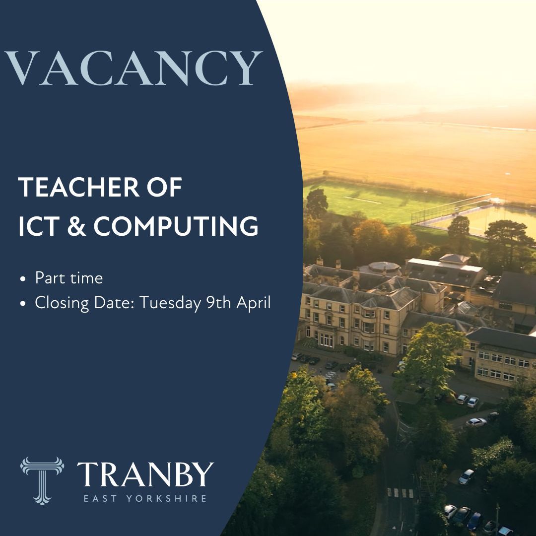 🌟Join our team! 🌟 We're hiring a part-time Teacher of ICT and Computing to join our amazing Senior School team. Don't miss out - apply by April 9th. Full details and apply online: buff.ly/3jnCtZi #joinourcommunity