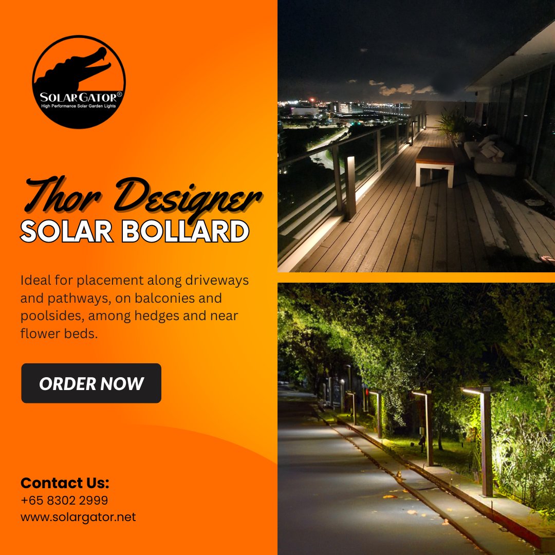 This attractively designed solar-powered bollard is the all-time favorite of architects and landscape designers. 

#Solarpowered #Solarlight #Solargator #solarbollard #landscapelighting #designlighting #modernlighting #outdoorlighting #gardenlighting  #ThorDesignerSolarBollard