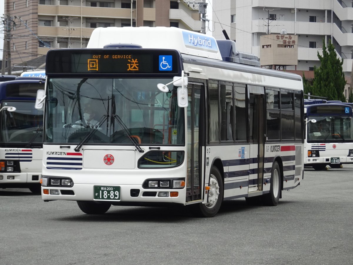 バズー200 今日のバスウオッチング-4 熊本電鉄バス 熊本200か1889 日野BRC Hybrid