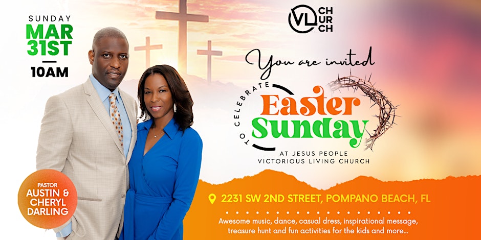 🚨SAVE THE DATE: Sunday, March 31 2024 You're invited to an unforgettable Easter/ Resurrection #Celebration @ #JPVLC. There will be exciting & fun activities for the kids and more The #Resurrection season is one of the most potent spiritual seasons that exist. #pompanobeach