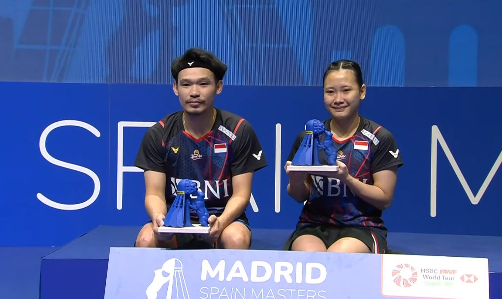 BadmintonTalk's tweet photo. #SpainMasters2024 - Mixed Doubles

🥇Rinov Rivaldy/Pitha Haningtyas Mentari (INA)
🥈Cheng Xing/Zhang Chi (CHN)

Congratulations to both pairs! https://t.co/EAVyNuPw8C
